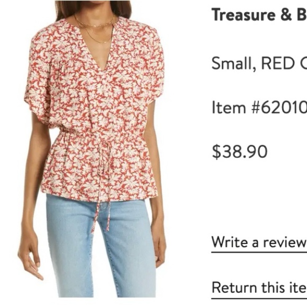 treasure & Bond floral blouse